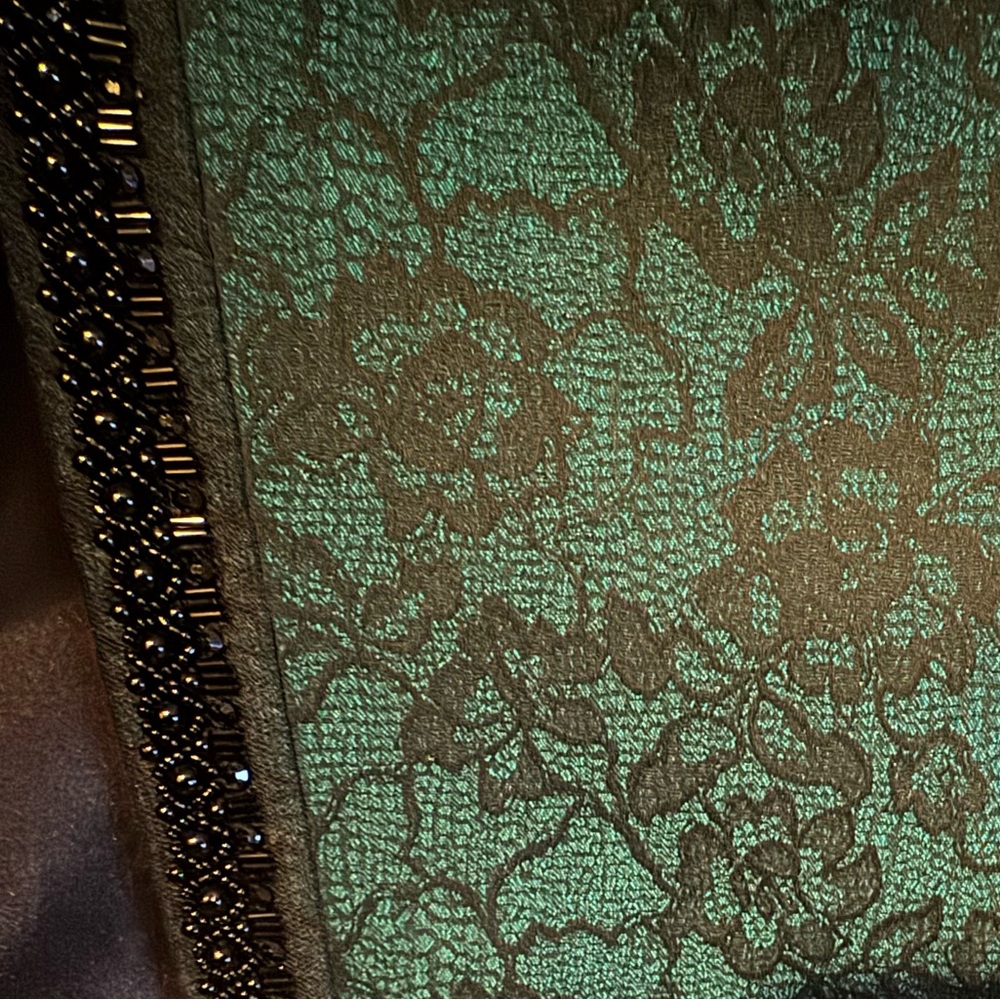NWT Preston & York Sz 18 Black and Green Lace Blazer w/ beading front - Picture 4 of 8